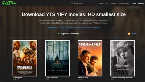 The Official Home of YIFY Movies Torrent Download